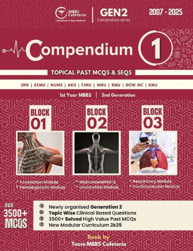 Compendium 1 Topical Past MCQs and SEQs 1st Year MBBS 2nd Generation