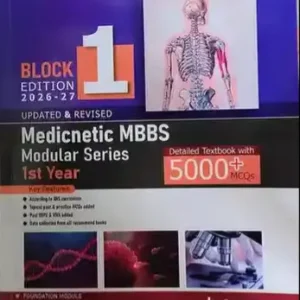 Block 1 Medicnetic MBBS Moduler Series Updated & Revised 2026-27 Edition By Dr Umar Rafi