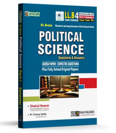 LLB Semester 1 Political Science 4 Years Program (New Syllabus 2026-29)