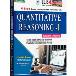LLB Semester 1 Quantitative Reasoning (4 Years Program New Syllabus 2026–29)