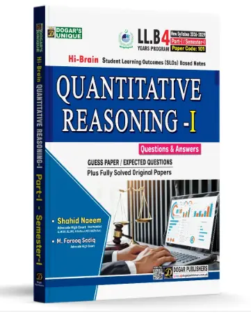 LLB Semester 1 Quantitative Reasoning (4 Years Program New Syllabus 2026–29)